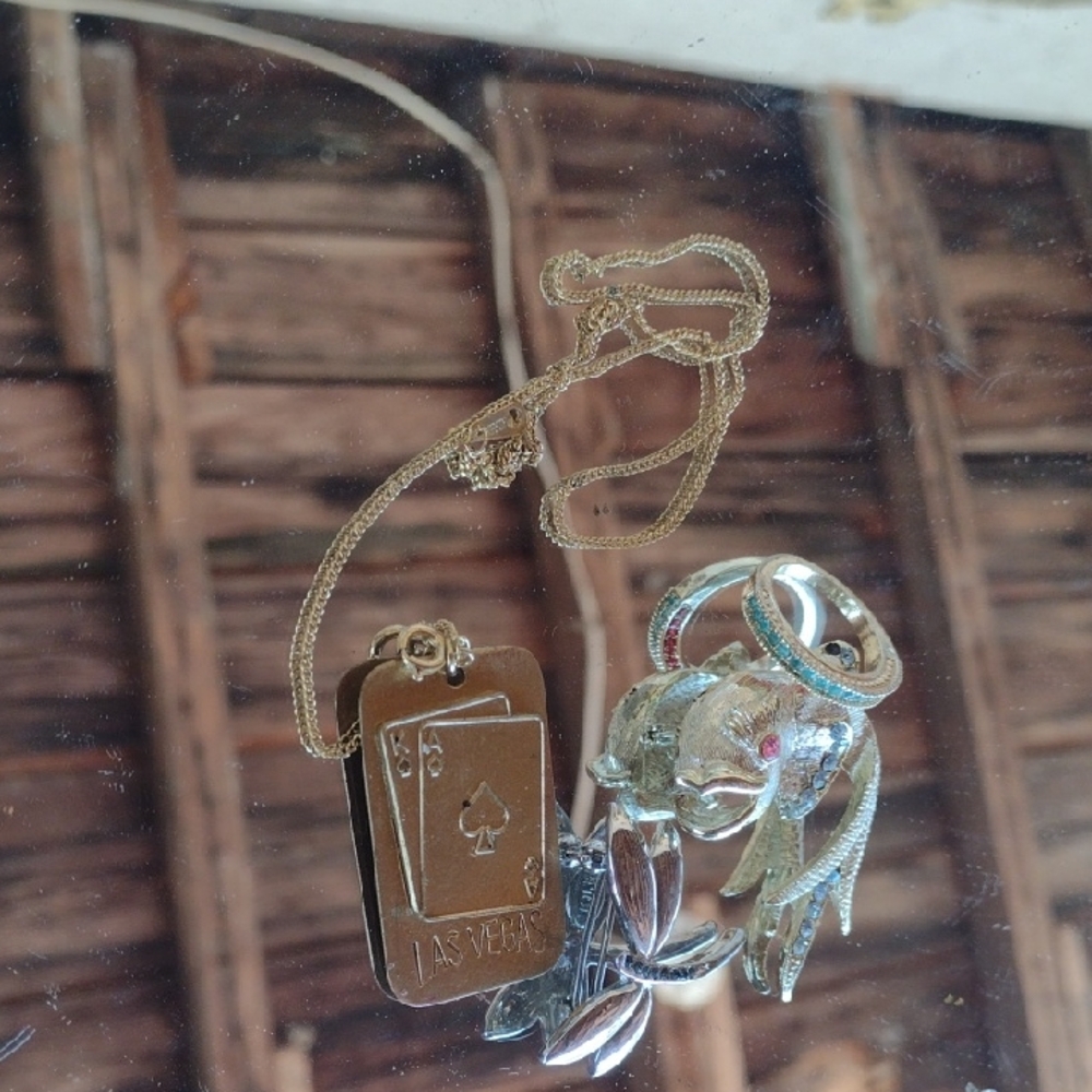 Gold And Silver Las Vegas Pendant Necklace